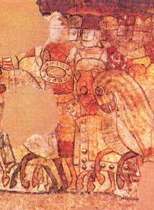 Representació de Nunó Sanç a les pintures murals del Saló del Tinell del Palau Reial Major de Barcelona