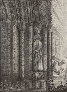 Detall de la portalada de Ripoll. 1839