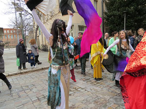 Celebració de l'any nou xinès a Girona. La cercavila