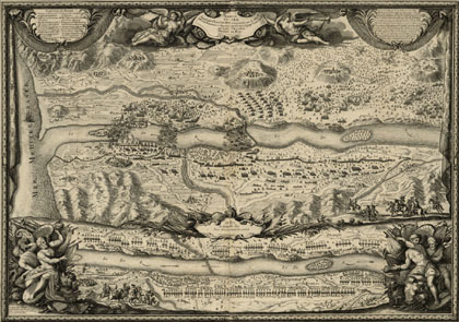 La batalla del Ter. Gravat de F. Ertinger, 1695