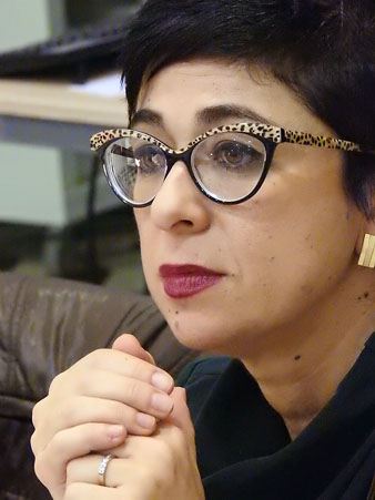 S&iacute;lvia Planas, directora del Museu d'Hist&ograve;ria, durant l'acte