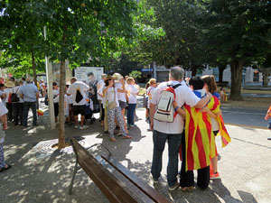 Diada Nacional 2016. Manifestaci&oacute; sotre el lema A punt. Endavant rep&uacute;blica catalana, a Salt