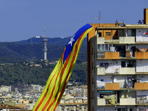 Diada Nacional 2016. Manifestaci&oacute; sotre el lema A punt. Endavant rep&uacute;blica catalana, a Salt