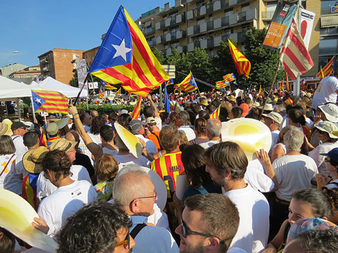 La manifestació al passeig dels Països Catalans