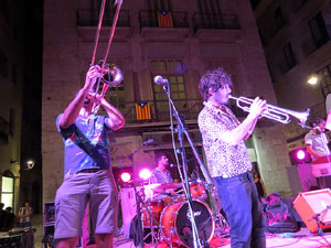 Diada Nacional 2016. Concert del grup Falciots Ninja a la plaça del Vi