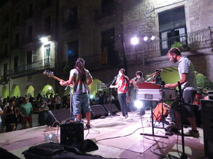Diada Nacional 2016. Concert del grup Falciots Ninja a la plaça del Vi