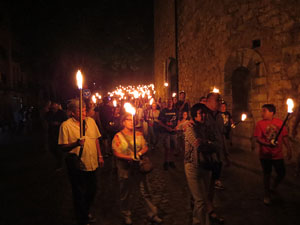 Diada Nacional 2016. X Marxa de Torxes de Girona pels carrers del Barri Vell