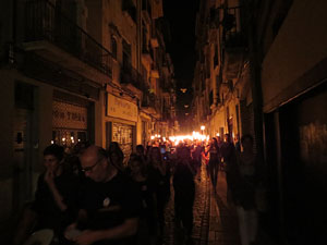 Diada Nacional 2016. X Marxa de Torxes de Girona pels carrers del Barri Vell