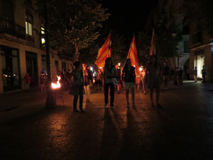 Diada Nacional 2016. X Marxa de Torxes de Girona pels carrers del Barri Vell