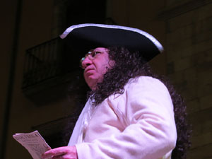 Diada Nacional 2016. X Marxa de Torxes de Girona. Recreaci&oacute; hist&ograve;rica amb el Regiment de Sant Narc&iacute;s i l'actriu Cristina Cervi&agrave;