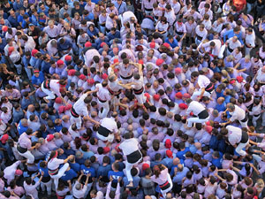 Fires 2016. La Diada Castellera a la plaça del Vi, amb els Marrecs de Salt, els Capgrossos de Mataró i els Minyons de Terrassa