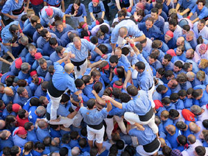 Fires 2016. La Diada Castellera a la plaça del Vi, amb els Marrecs de Salt, els Capgrossos de Mataró i els Minyons de Terrassa