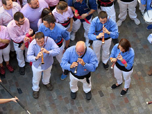 Fires 2016. La Diada Castellera a la plaça del Vi, amb els Marrecs de Salt, els Capgrossos de Mataró i els Minyons de Terrassa