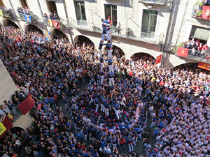 Fires 2016. La Diada Castellera a la plaça del Vi, amb els Marrecs de Salt, els Capgrossos de Mataró i els Minyons de Terrassa