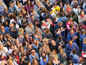 Fires 2016. La Diada Castellera a la plaça del Vi, amb els Marrecs de Salt, els Capgrossos de Mataró i els Minyons de Terrassa