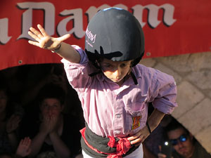 Fires 2016. La Diada Castellera a la plaça del Vi, amb els Marrecs de Salt, els Capgrossos de Mataró i els Minyons de Terrassa