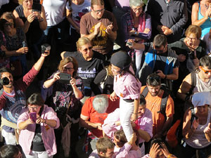 Fires 2016. La Diada Castellera a la plaça del Vi, amb els Marrecs de Salt, els Capgrossos de Mataró i els Minyons de Terrassa