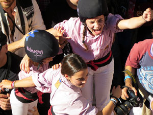 Fires 2016. La Diada Castellera a la plaça del Vi, amb els Marrecs de Salt, els Capgrossos de Mataró i els Minyons de Terrassa