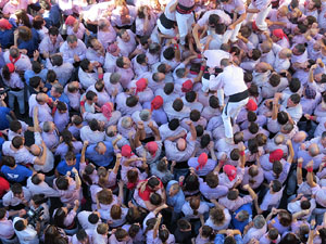 Fires 2016. La Diada Castellera a la plaça del Vi, amb els Marrecs de Salt, els Capgrossos de Mataró i els Minyons de Terrassa