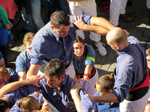 Fires 2016. La Diada Castellera a la plaça del Vi, amb els Marrecs de Salt, els Capgrossos de Mataró i els Minyons de Terrassa