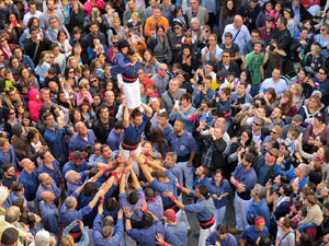Fires 2016. La Diada Castellera a la plaça del Vi, amb els Marrecs de Salt, els Capgrossos de Mataró i els Minyons de Terrassa