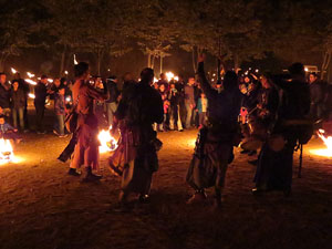 Fires 2016. Espectacle de foc i m&uacute;sica Llumin&agrave;ries de Fires, a c&agrave;rrec de Taller de Magn&egrave;sia i Els Berros de la Cort