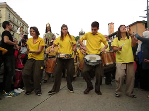 Fires 2016. El pregó. Cercavila amb gegants, capgrossos i mules