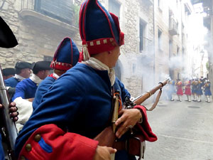 Girona resisteix! Jornades de recreació històrica de la Guerra de Successió. Combat al carrer de Bellmirall