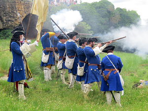 Girona resisteix! Jornades de recreació històrica de la Guerra de Successió. Castell de Montjuïc. La capitulació