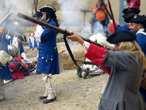 Girona resisteix! Jornades de recreació històrica de la Guerra de Successió. Combat a la plaça de Sant Domènec