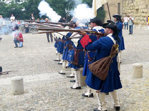 Girona resisteix! Jornades de recreació històrica de la Guerra de Successió. Combat a la plaça de Sant Domènec