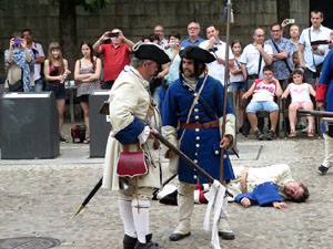 Girona resisteix! Jornades de recreació històrica de la Guerra de Successió. Combat a la plaça de Sant Domènec