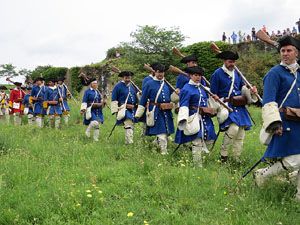 Girona resisteix! Jornades de recreació històrica de la Guerra de Successió. Castell de Montjuïc. Cloenda de la recreació històrica