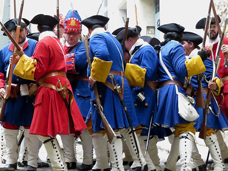 Girona resisteix! Jornades de recreació històrica de la Guerra de Successió. Combat a la plaça dels Lledoners