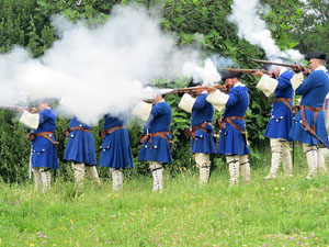 Girona resisteix! Jornades de recreació històrica de la Guerra de Successió. Castell de Montjuïc. Combat al pati d'armes