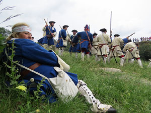 Girona resisteix! Jornades de recreació històrica de la Guerra de Successió. Castell de Montjuïc. Combat al pati d'armes