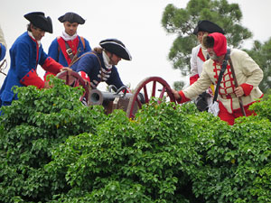 Girona resisteix! Jornades de recreació històrica de la Guerra de Successió. Castell de Montjuïc. Combat al pati d'armes