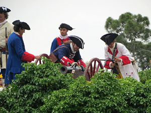 Girona resisteix! Jornades de recreació històrica de la Guerra de Successió. Castell de Montjuïc. Combat al pati d'armes