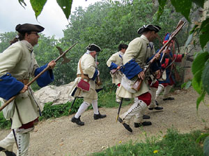 Girona resisteix! Jornades de recreació històrica de la Guerra de Successió. Castell de Montjuïc. Assalt de les portes del castell