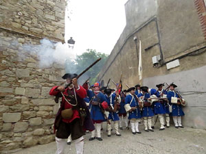 Girona resisteix! Jornades de recreació històrica de la Guerra de Successió. Combat al carrer de Pere de Rocaberti