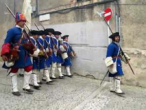 Girona resisteix! Jornades de recreació històrica de la Guerra de Successió. Combat al carrer de Pere de Rocaberti