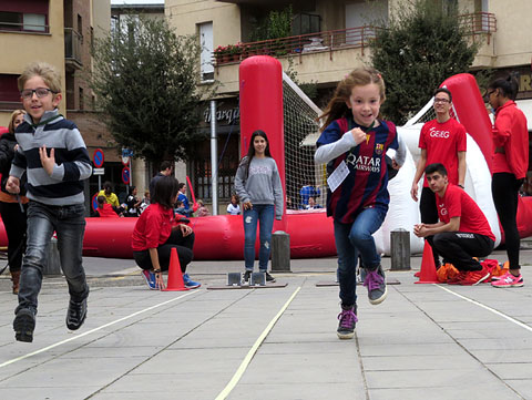Zona de curses a la pla&ccedil;a Salvador Espriu