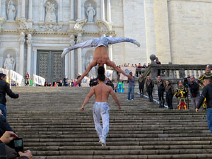 Nadal 2016. R&egrave;cord Guiness de pujada d'escales en equilibri a la Catedral