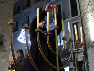 Nadal 2016. Encesa de les llums de Hanukk&agrave; a la pla&ccedil;a del Vi