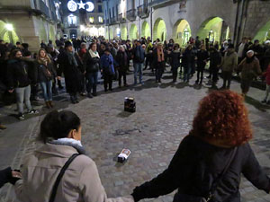 Nadal 2016. Encesa de les llums de Hanukk&agrave; a la pla&ccedil;a del Vi
