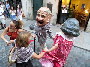 Festival Und&agrave;rius 2016. Cercavila amb els gegants de Santa Eug&egrave;nia de Ter