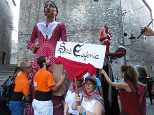Festival Und&agrave;rius 2016. Cercavila amb els gegants de Santa Eug&egrave;nia de Ter