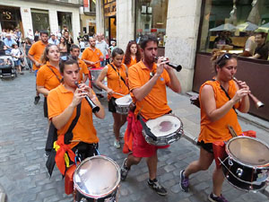 Festival Undàrius 2016. Cercavila amb els gegants de l'Esquerra del Ter i la Caixa de Trons