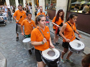 Festival Undàrius 2016. Cercavila amb els gegants de l'Esquerra del Ter i la Caixa de Trons