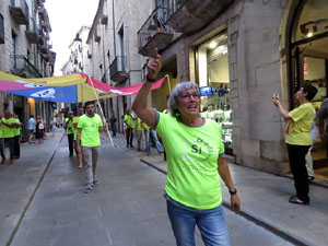 11 de setembre 2017. Assaig de la manifestaci&oacute; de la Diada al carrer Ciutadans i la pla&ccedil;a del Vi